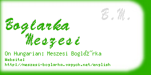 boglarka meszesi business card